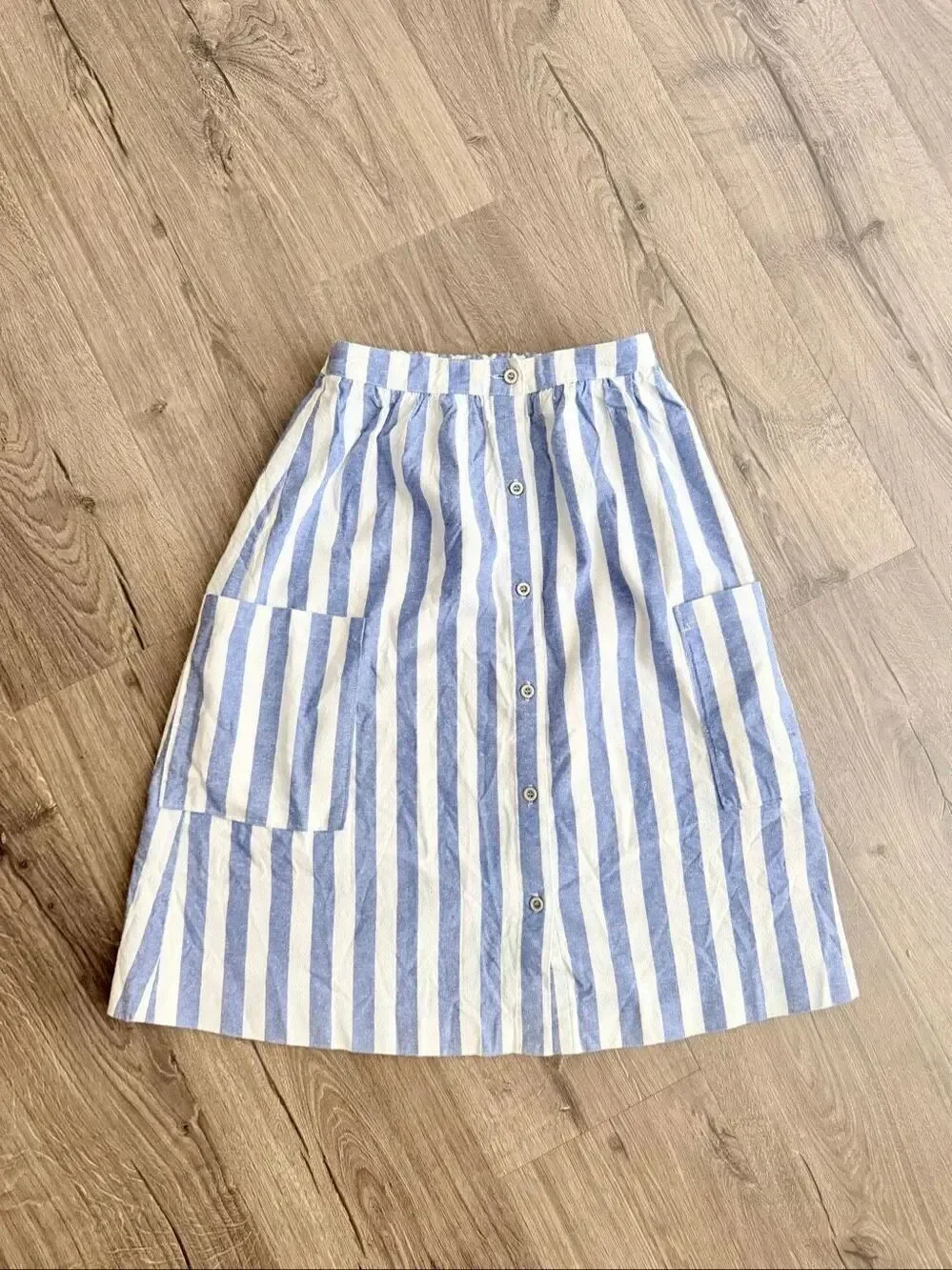 Zara Stripe MIDI Skirt Bluish Girl’s size 11-12